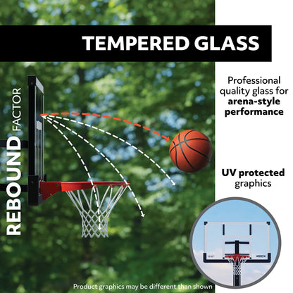 72-Inch Mammoth Bolt down Basketball Hoop with Mammoth Lift Adjustment & Spring Flex Rim - Model 90964-Outdoor Play